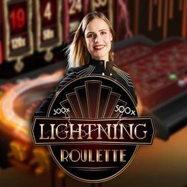 Lightning Roulette online game logo by Evolution on 5betscasino.com